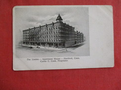 Connecticut > Hartford   Private Mailing Card-- The Linden Apartment House --ref 2782 - Hartford