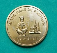 Jeton Médaille Souvenir "Notre-Dame De Pontmain - 17 Janvier 1871" Mayenne  - Pont-Main - Sonstige & Ohne Zuordnung
