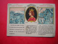 3 SIECLES FONT L'ELOGE DU CHOCOLAT LOMBART  N° 57 LES ROIS DE FRANCE PHILIPPE VI DE VALOIS 57éme ROI DE FRANCE - Lombart