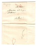 LAC écrit De BXL An 10 Griffe 94 Bruxelles(R) V.Ministère De L'Intérieur PR5071 - 1794-1814 (French Period)