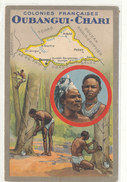 REPUBLIQUE CENTRAFRICAINE )) OUBANGUI CHARI    Illustration, Contour Géographique   ** - Central African Republic