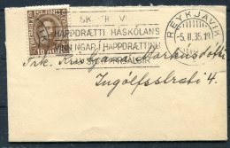 1935 Iceland Reykjavik Machine Slogan Miniature Cover - Lettres & Documents