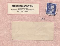 LETTRE BRIEF. LUXEMBOURG. 19 2 43. ENVELOPPE PUP FENETRE ELEKTROMONTAN LUXEMBURG CENSURE ALLEMENDE ZENSUR - 1940-1944 Ocupación Alemana