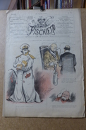 Revue Journal FISCHIETTO Satirique Caricature 38 X 27 Germany Allemagne Bismarck N° 70 De 1897 Pipe - 1850 - 1899