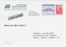 D0540 - Entier / Stationery / PSE - PAP Réponse Beaujard - France Alzheimer - Agrément 11P303 - Prêts-à-poster: Réponse /Beaujard