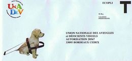 UNION NATIONALE DES AVEUGLES Et DEFICIENTS VISUELS - ECOPLI  T - Buste Risposta T