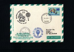 Oesterreich / Austria 1980 63.Ballonpost - Balloon Covers