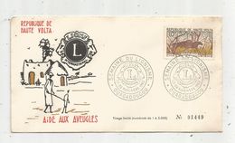 Timbre, Cachet Commémoratif , Semaine Du LIONISME , 1963 , Haute Volta , Ouagadougou , Aide Aux Aveugles - Obervolta (1958-1984)