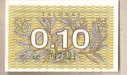 Lituania - Banconota Non Circolata FdS Da 0.10 Talonas - 1991 - Lituania