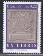 Brasilien, Briefmarke Mit Dem Exlibris Der Nationalbibliothek Rio De Janeiro (EL.121) - Ex-libris