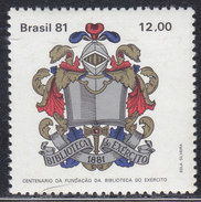 Brasilien, Briefmarke Mit Dem Exlibris Der Armee-Bibliothek (EL.122) - Ex-libris