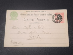 BRÉSIL - Entier Postal De Rio De Janeiro Pour La France En 1906 - L 10972 - Ganzsachen
