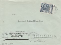 Bohême Et Moravie Lettre Censurée Olmutz Pour La Suisse 1940 - Storia Postale