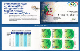 ISLAND ICELAND 1996  ATLANTA OLYMPIC GAMES  COMPLETE BOOKLET NEW UNUSED FACIT H 34 - Postzegelboekjes