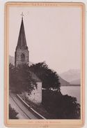 PHOTO ANCIENNE 1892 ,PHOTOGRAPHIE,suisse,switzerland,l'église De MONTREUX,ROUTE - Places