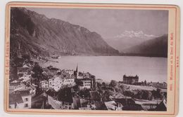 PHOTO ANCIENNE ,suisse,switzerland,vaud,montreux,riviera Pays D'enhaut,bord Du Lac Léman,1892 - Places