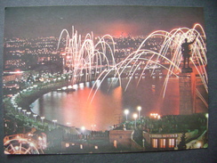 Azerbaijan (Soviet Union, USSR) - BAKU - Night View On The Town, Festive Celebrations With Fireworks - Posted 1979 - Azerbaigian