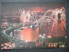 Azerbaijan (Soviet Union, USSR) - BAKU - Night View On The Town, Festive Celebrations With Fireworks - Posted 1979 - Azerbaïjan