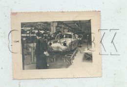 Aubergenville (78) :Intérieur De L'Usine Renault De Flins GP De La Dauphine Chaîne De Montage 1950 (animée) PHOTO RARE. - Aubergenville