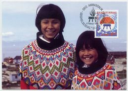 GREENLAND 1993 Year Of Indigenous Peoples On Maximum Card.  Michel 230 - Maximum Cards