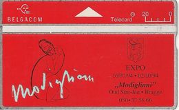 TC+PUBLIC-HOLOGRAPHIQUE-BELGACOM-1994-20U-EXPO MODIGLIANI-V°N°Endroits 425A26149-UTILISE-BE - Loten & Verzameling