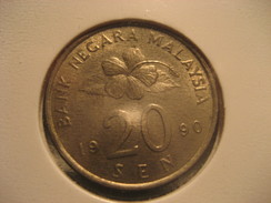 20 Sen 1990 Coin MALAYSIA - Malaysie