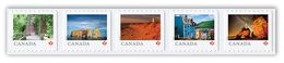 2018 Canada From Far And Wide Scenic Photograpy Horizontal Strip Of 5 Permanent Rate MNH - Postzegels