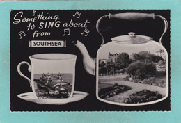 Small Old Postcard Multi View Of Southsea, Portsmouth,Hampshire, England.,K52. - Portsmouth