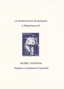 MONACO 1989 LA PRINCIPAUTE A PHILEXFRANCE 89 PIERROT ECRIVANT  LE BLOC EPREUVE ** .DU TIMBRE N° 1738 - Oblitérés