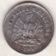 Mexico SECOND REPUBLIC . 10 Centavos 1891 Zs Zacatecas . Argent. KM# 403.10 - Mexique