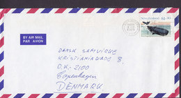 New Zealand Air Mail Par Avion Slogan Flamme BIRKENHEAD 1989 Cover Brief Denmark $1.30 Sperm Whale Wal - Lettres & Documents