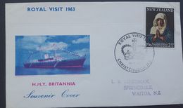 New Zealand 1963 Royal Visit Souvenir Cover - Covers & Documents