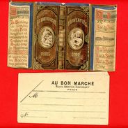 Au Bon Marché, Chromo Dépliant Lith. Léopold Verger VER-3 Le Bal Costumé, Victorian System Card - Au Bon Marché