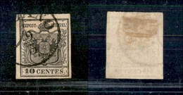 10001 LOMBARDO VENETO - 1850 - 10 Cent Nero (2) I Emissione - Usato (250) - Autres & Non Classés