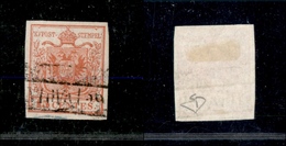 10005 LOMBARDO VENETO - 1850 - 15 Cent Rosso Prima Tiratura (3a) - Usato (75) - Other & Unclassified