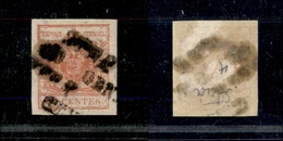 10007 LOMBARDO VENETO - 1850 - 15 Cent Rosso Vermiglio (4) - Annullato STRA Stampatello - Usato (225) - Other & Unclassified