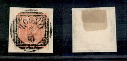 10009 LOMBARDO VENETO - 1850 - 15 Cent Rosso (6) Su Frammento - Zogno 7/10 - Sonstige & Ohne Zuordnung