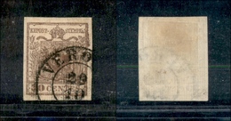 10023 LOMBARDO VENETO - 1851 - 30 Cent Bruno Rossastro (16) Con Carta A Coste Verticali - Verona 20/10 (220) - Other & Unclassified