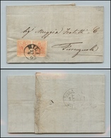 10024 LOMBARDO VENETO - 15 Cent Rosso Vermiglio (20) Coppia Orizzontale Su Lettera Da Milano A Fiorenzuola Del 29.9.58 ( - Sonstige & Ohne Zuordnung