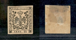 10066 MODENA - 1852 - 25 Cent Camoscio Chiaro (4) Nuovo Con Gomma (350) - Autres & Non Classés
