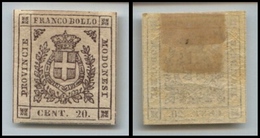 10079 MODENA - 1859 - 20 Cent Lilla Grigio Chiaro (16) Nuovo Con Gomma (150) - Sonstige & Ohne Zuordnung