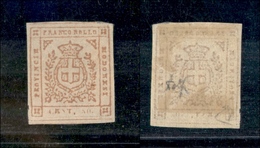 10081 MODENA - 1859 - 80 Cent Bistro Arancio (18) Nuovo Gomma (300) - Other & Unclassified