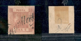 10086 NAPOLI - 1858 - 1 Grano Rosa Carminio (4) Annullo A Svolazzo - Other & Unclassified