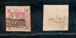 10088 NAPOLI - 1859 - 1 Grano Rosa Carminio Vivo  (4b) - Grandi Margini - Lusso -cert. G.Bolaffi (130++) - Other & Unclassified