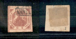 10097 NAPOLI - 1858 - 2 Grana Rosso Mattone (6c) Seconda Tavola - Usato (250) - Sonstige & Ohne Zuordnung