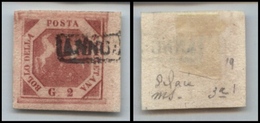 10098 NAPOLI - 1858 - 2 Grana Carminio Vivo (7e) Bordo Di Foglio (50+) - Other & Unclassified