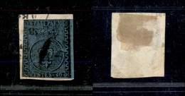 10130 PARMA - 1852 - 40 Cent Azzurro (5) Bordo Di Foglio Su Frammento (450) - Other & Unclassified