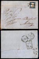 10213 SARDEGNA - 1860 - Lettera Da Toscolano (Pt.8) Per Milano - Affrancata Con 20 Cent Azzurro (15Ca) - Piega Orizzonta - Autres & Non Classés