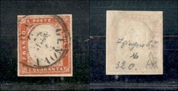 10218 SARDEGNA - 1855 - 40 Cent Vermiglio (16a) Usato (650) - Other & Unclassified