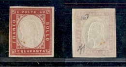 10226 SARDEGNA - 1861 - 40 Cent Rosso Carminio (16D) Nuovo Con Gomma (120) - Sonstige & Ohne Zuordnung